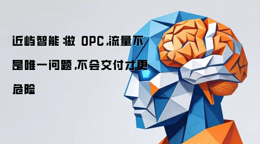 近屿智能:做 OPC,流量不是唯一问题,不会交付才更危险