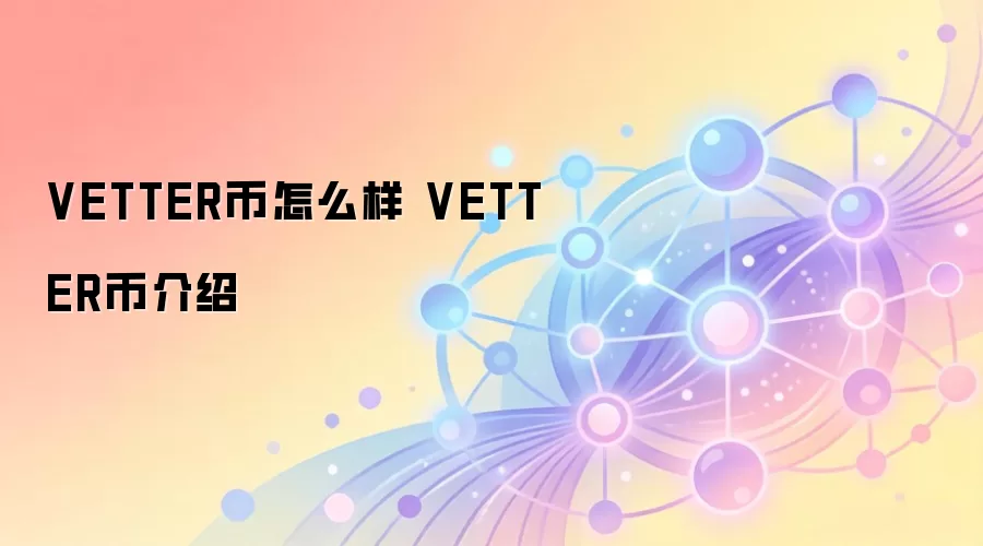 VETTER币怎么样 VETTER币介绍