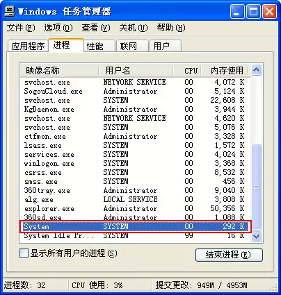 system是什么进程 system进程可以关闭吗