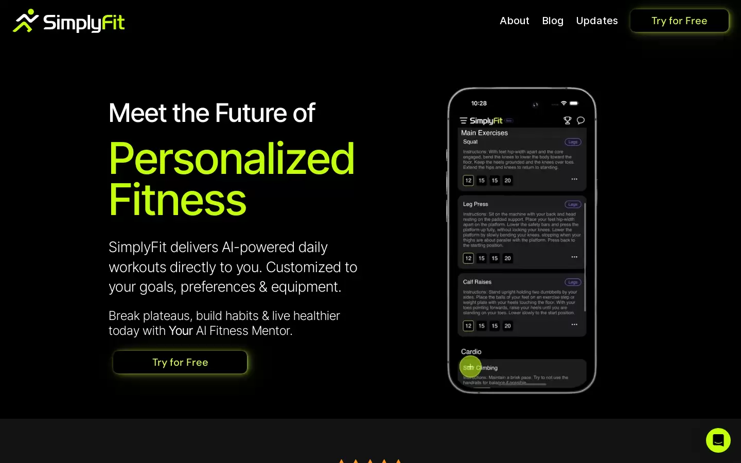 SimplyFit : AI 健身导师