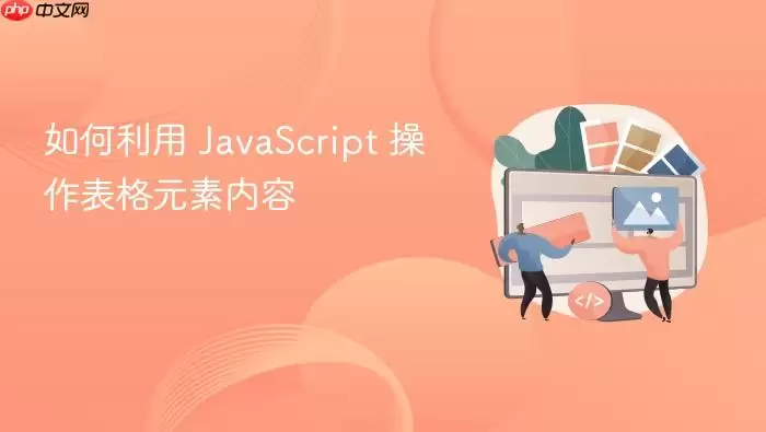 如何利用 Ja vaScript 操作表格元素内容