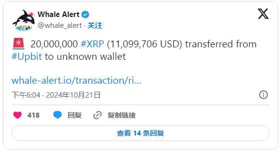XRP巨鲸持仓变化