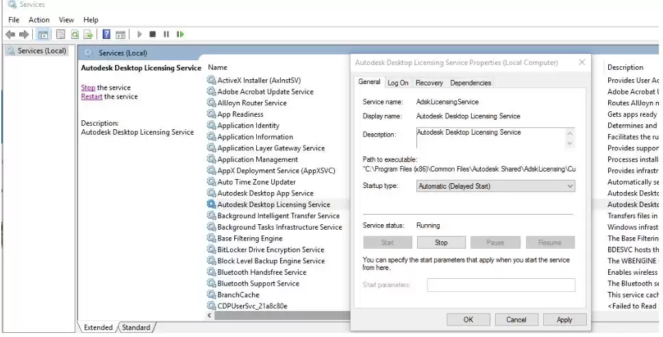启动Autodesk Desktop Licensing Service时出现错误1067：进程意外终止怎么办