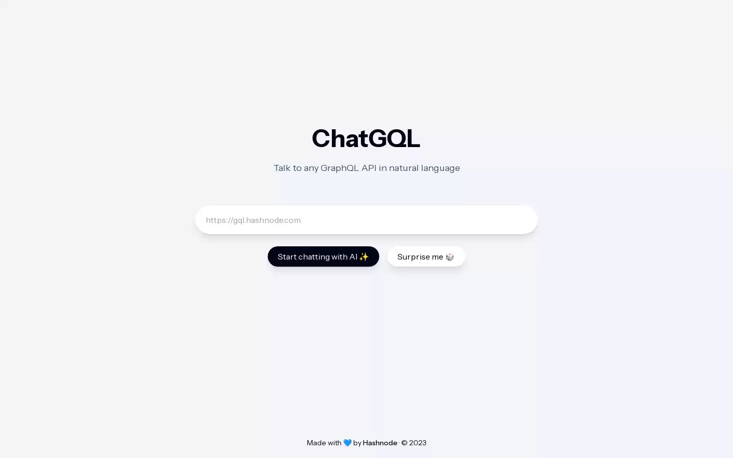 ChatGQL : 自然语言与任何GraphQL API对话