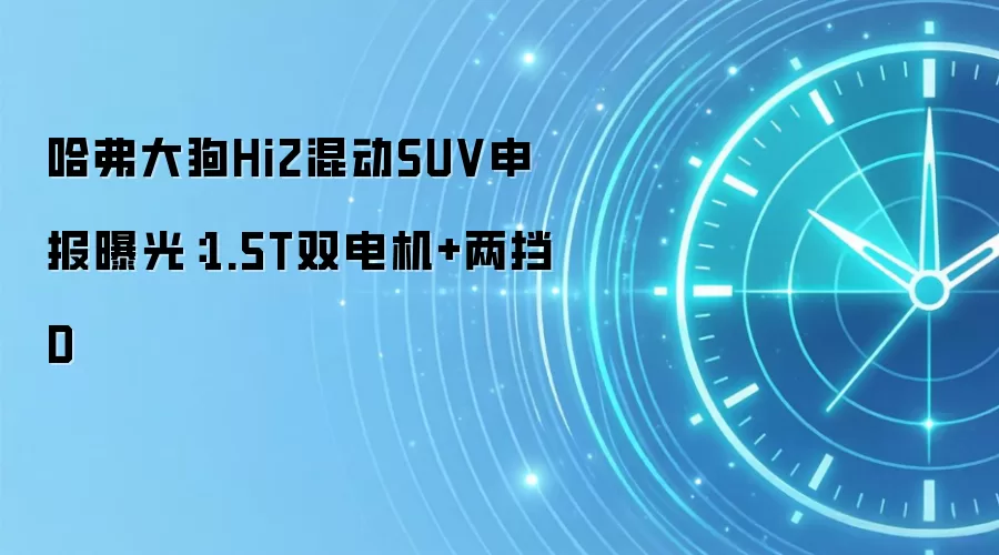 哈弗大狗Hi2混动SUV申报曝光：1.5T双电机+两挡D