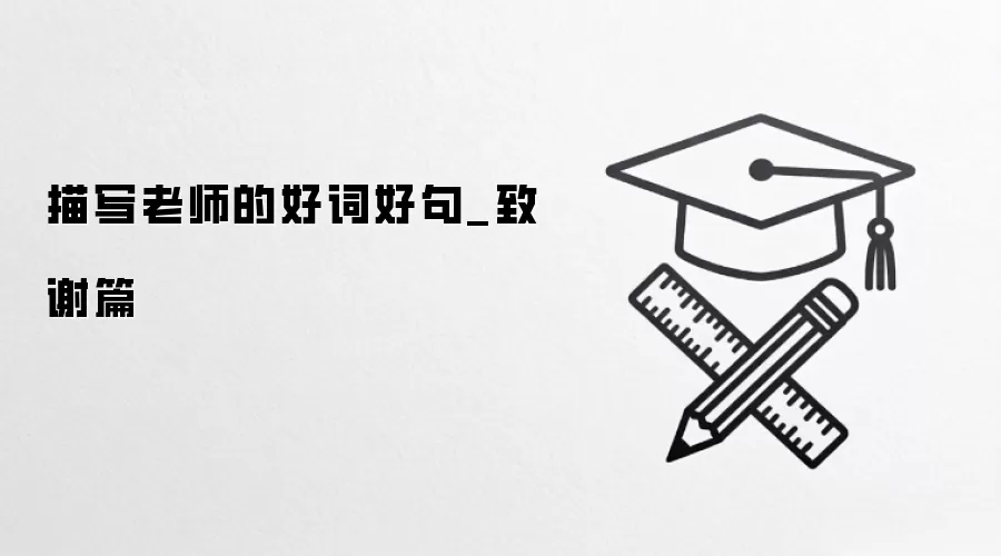 描写老师的好词好句_致谢篇