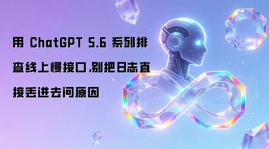 用 ChatGPT 5.6 系列排查线上慢接口,别把日志直接丢进去问原因
