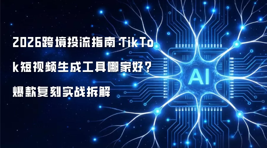 2026跨境投流指南:TikTok短视频生成工具哪家好?爆款复刻实战拆解