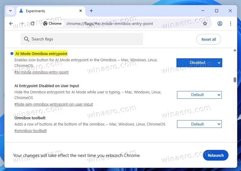 Win11/Win10如何移除谷歌Chrome138及后续版本浏览器AI模式按钮?