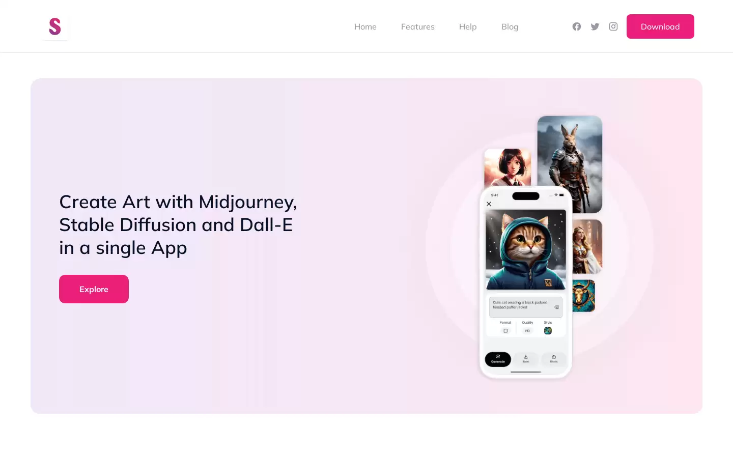 Splend : 使用Midjourney、Stable Diffusion和Dall-E在一个应用中创作艺术。