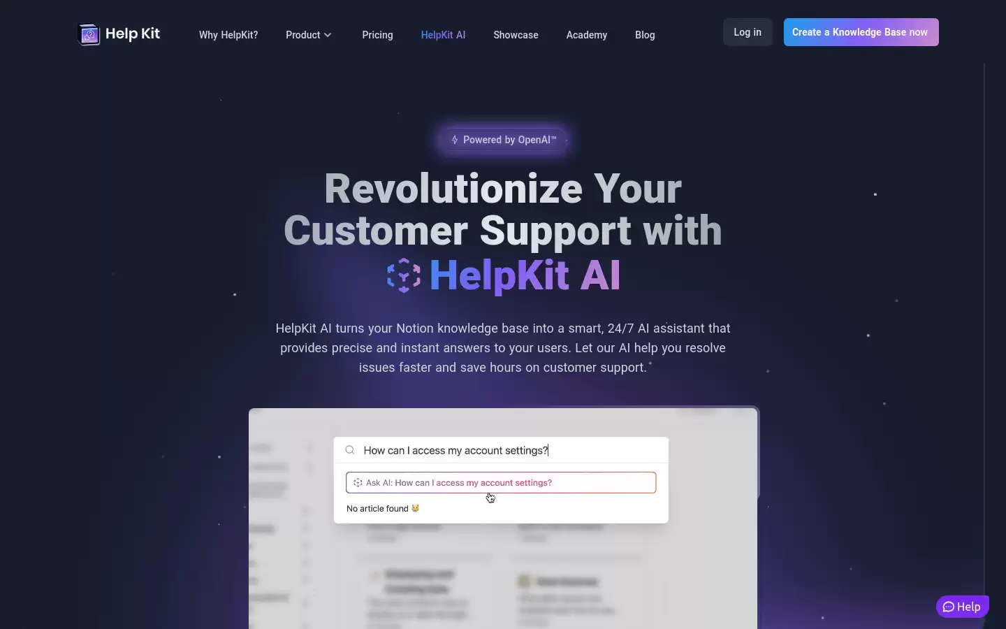 HelpKit AI : 将您的 Notion 知识库与 AI 相结合的智能助手