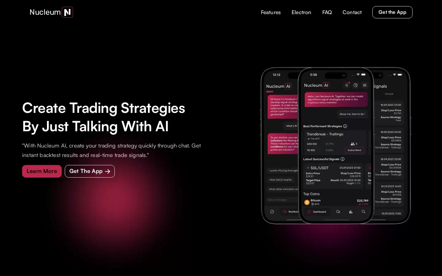 Nucleum AI : 通过对话式交互,迅速创建交易策略