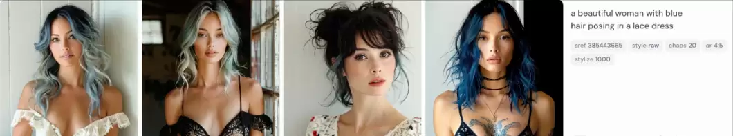 怎么用Midjourney生成性感美女图？一条Midjourney提示词AI生成10种性感美女肖像风格