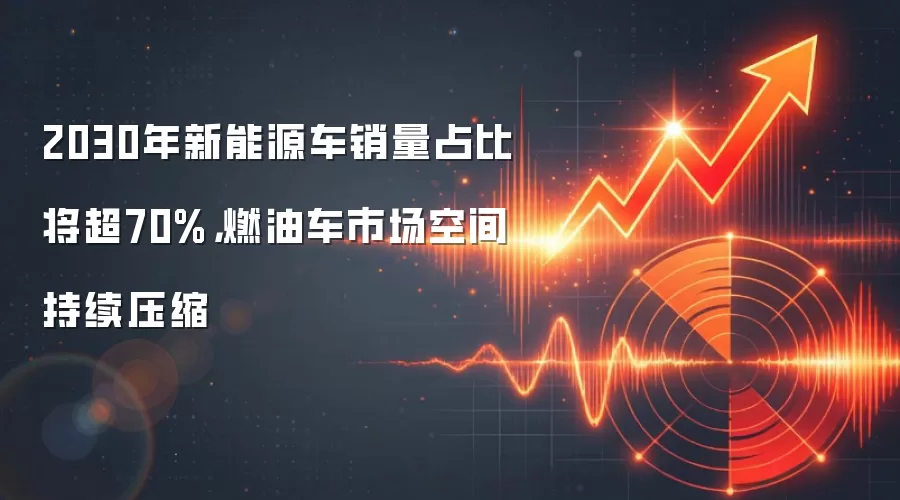2030年新能源车销量占比将超70%,燃油车市场空间持续压缩