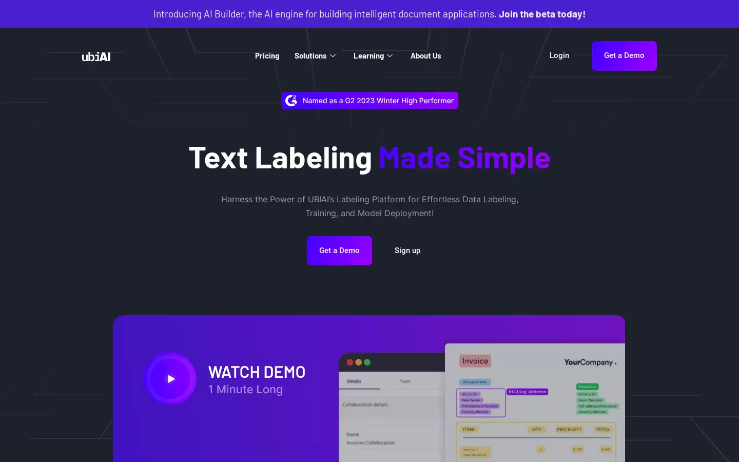 UBIAI : 让自然语言处理和机器学习解决方案更易于访问和经济实惠，以实现更好、更智能的决策。