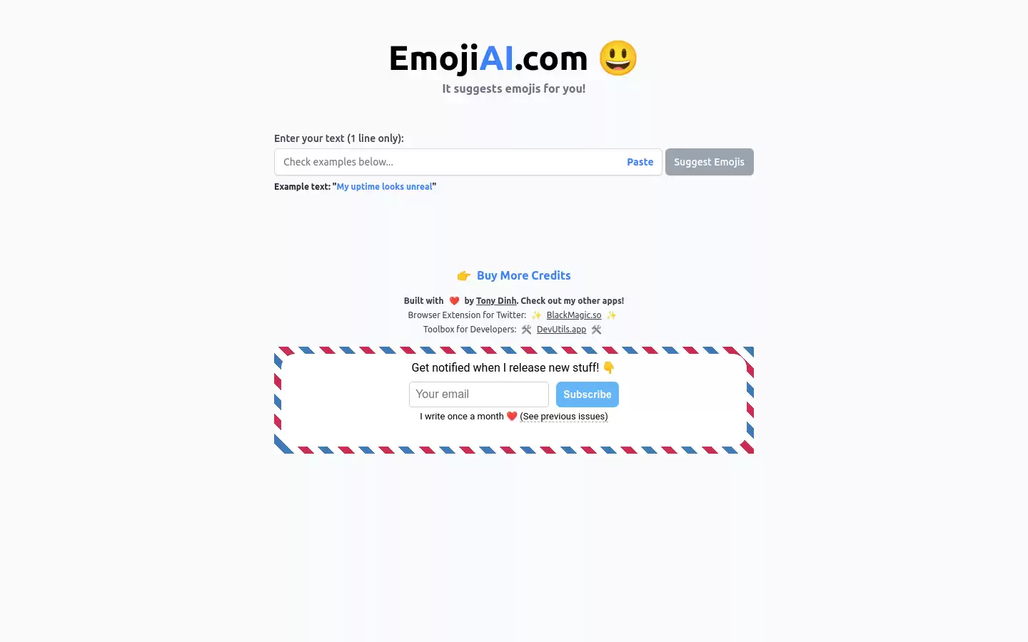 EmojiAI : AI 表情建议