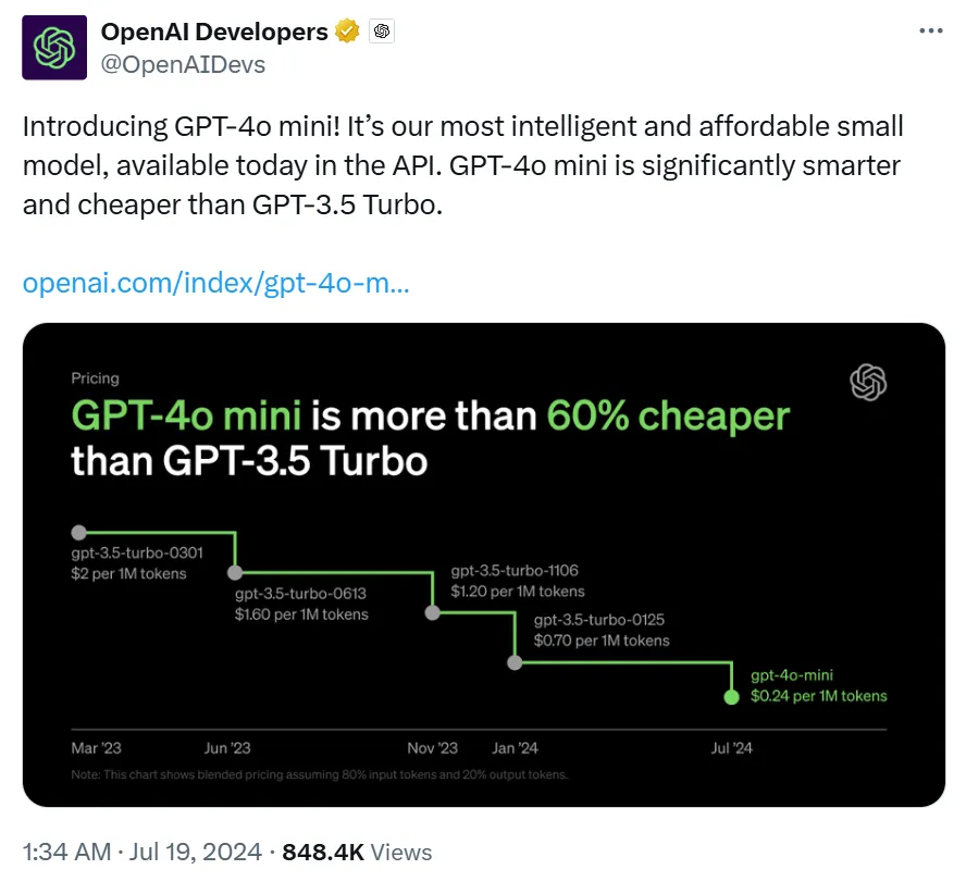 一文带你了解OpenAI新推出的GPT-4o mini模型