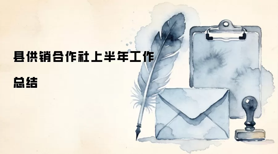 县供销合作社上半年工作总结