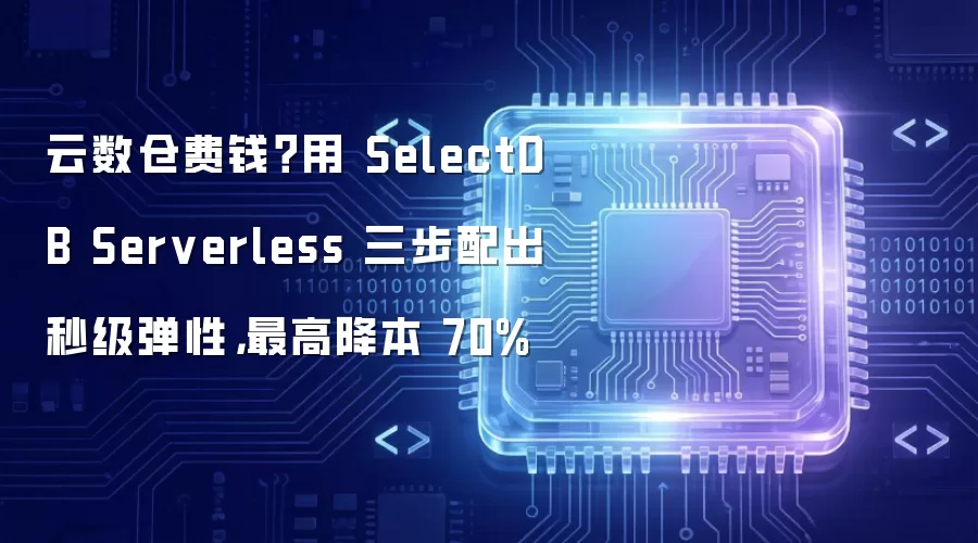 云数仓费钱?用 SelectDB Serverless 三步配出秒级弹性,最高降本 70%