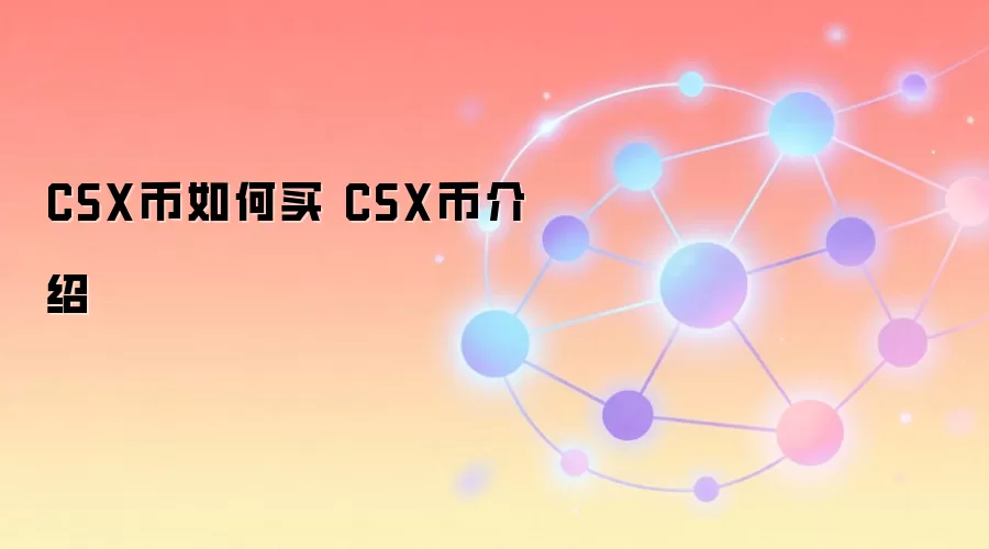 CSX币介绍 购买指南 去中心化数字货币