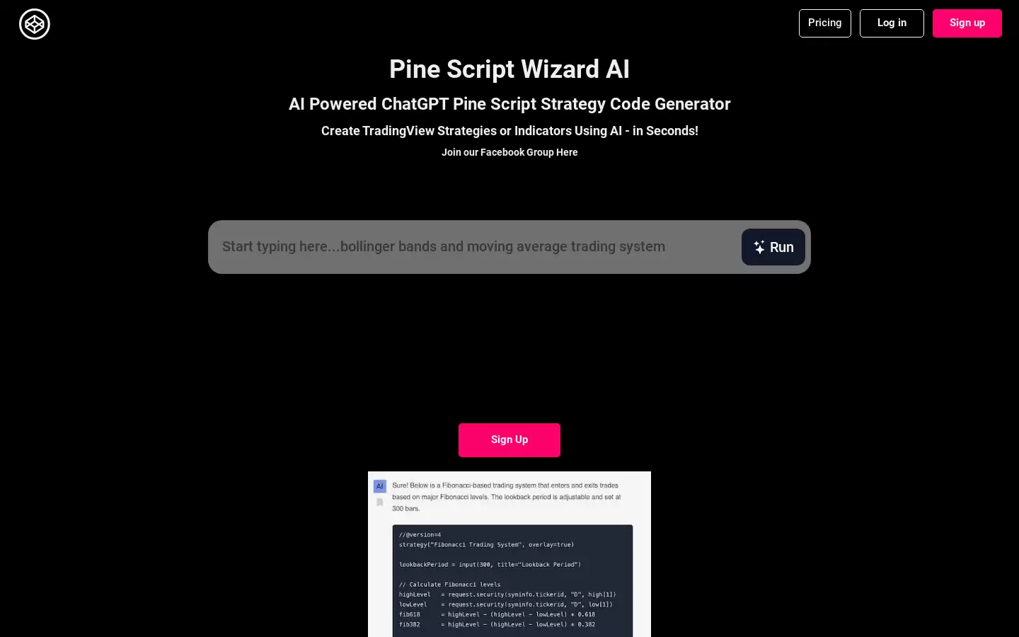 Pine Script Wizard AI : AI Pine脚本策略代码生成器