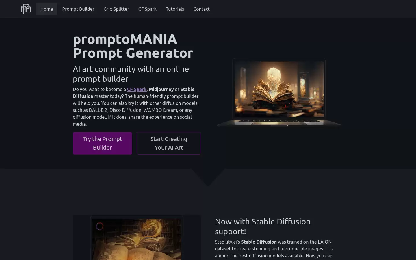 PromptoMANIA Prompt Generator : AI艺术社区，提供在线prompt构建工具
