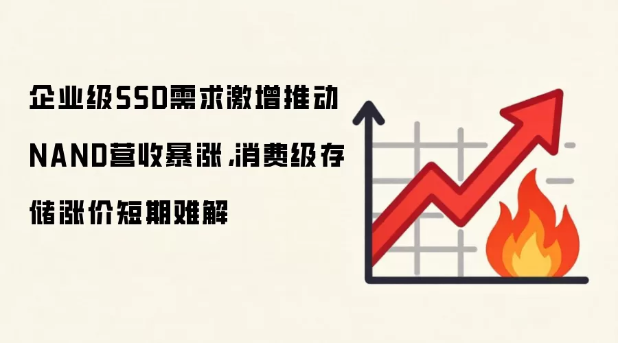 企业级SSD需求激增推动NAND营收暴涨,消费级存储涨价短期难解