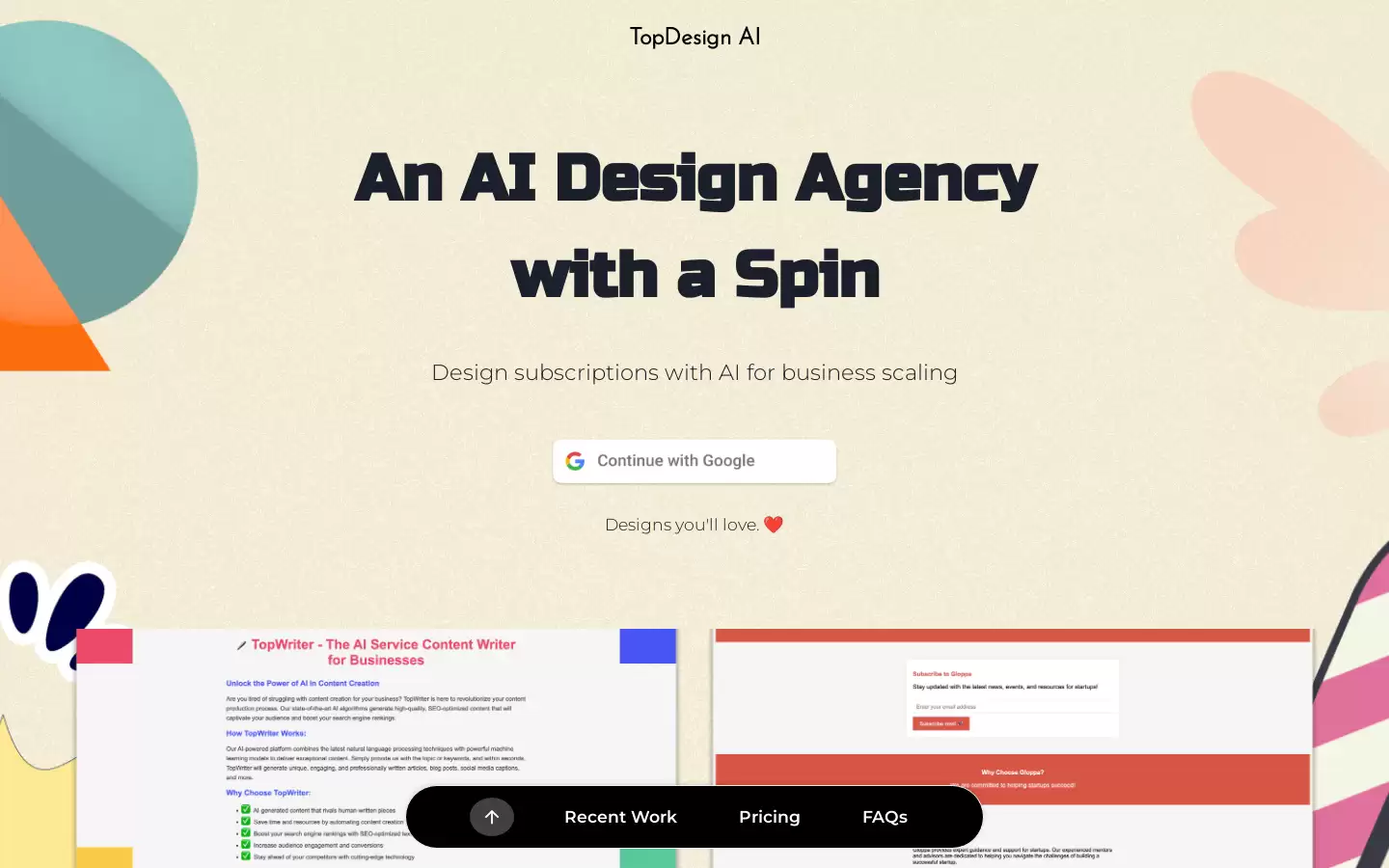 TopDesign AI : AI设计机构，订阅设计服务，助力企业扩张