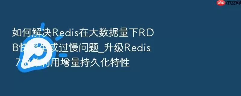 如何解决Redis在大数据量下RDB快照生成过慢问题_升级Redis 7.0并利用增量持久化特性