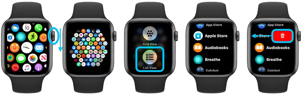 如何一次性查看所有的 Apple Watch 应用? 如何一次性查看所有的 Apple Watch 应用?