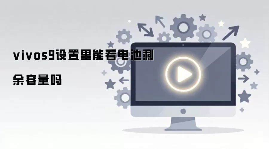 vivos9设置里能看电池剩余容量吗