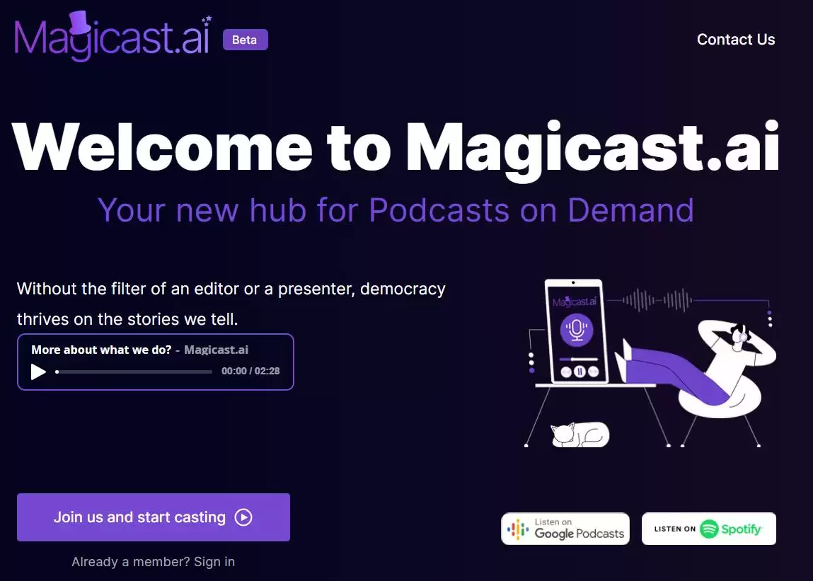 Magicast.ai : 你的点播播客新中心
