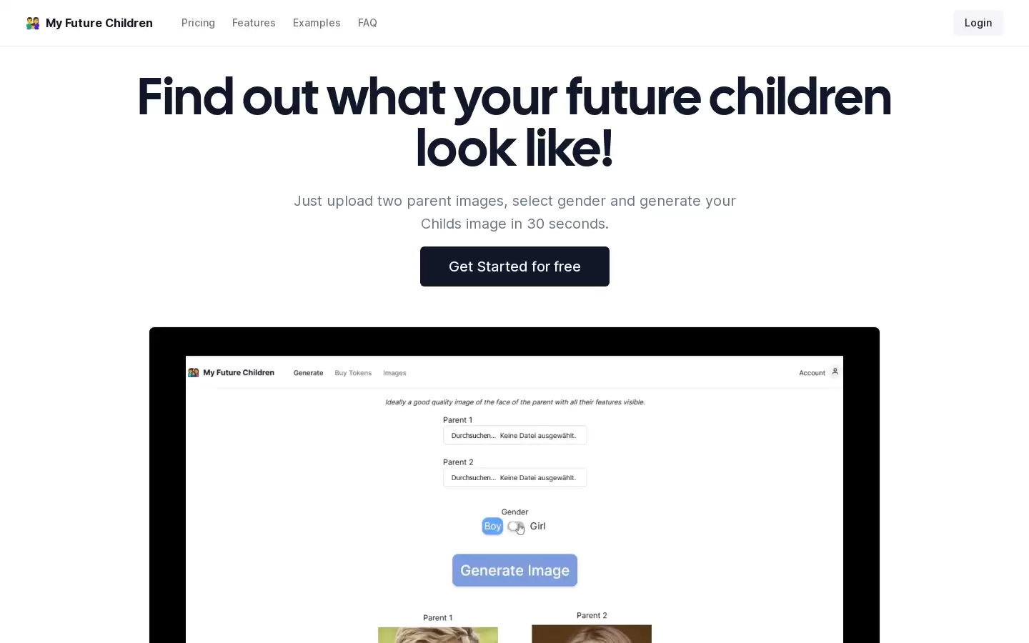 My Future Children : AI生成你未来孩子的图像