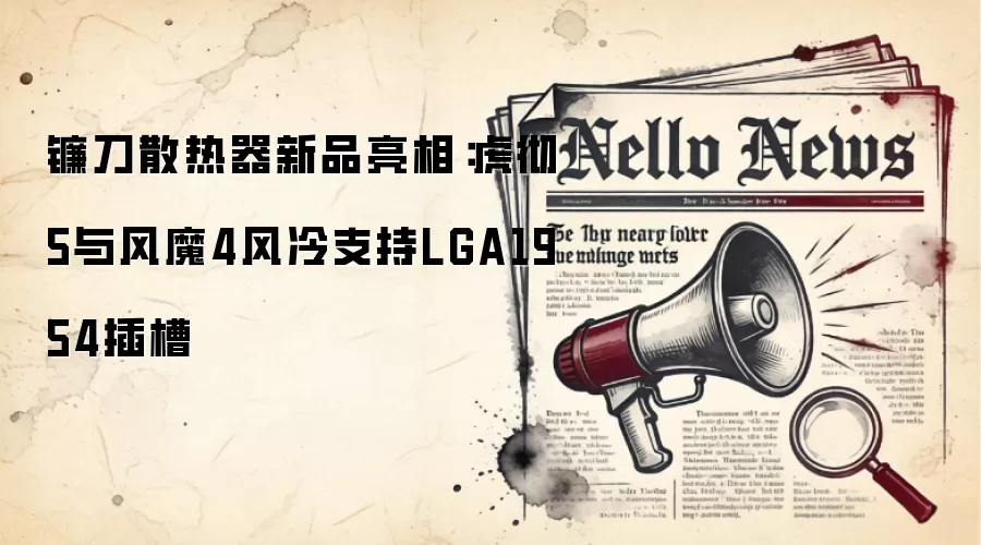 镰刀散热器新品亮相:虎彻5与风魔4风冷支持LGA1954插槽