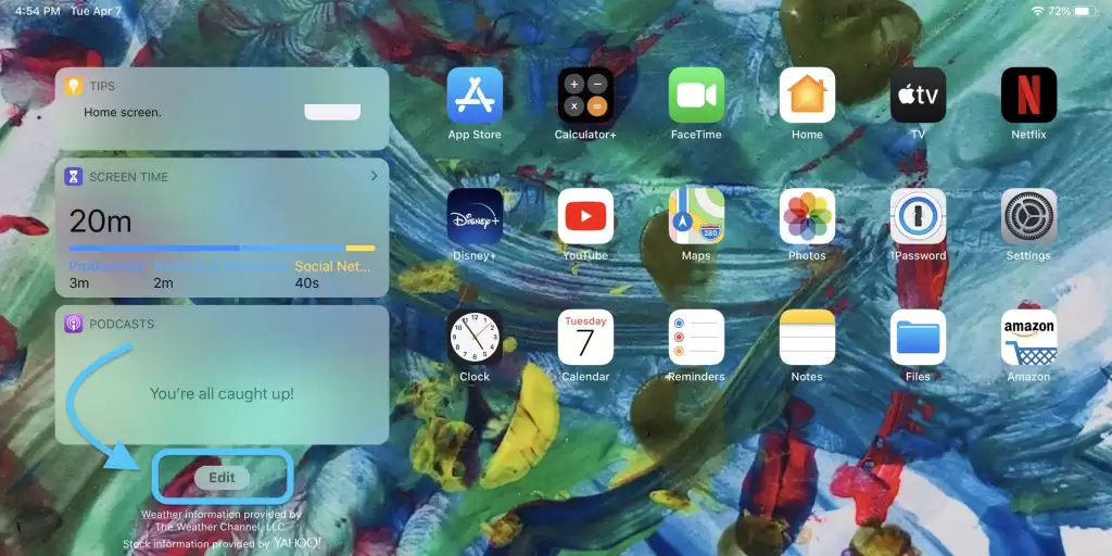 iPadOS 13 教程:如何将小部件页面保留在主屏幕? iPadOS 13 教程:如何将小部件页面保留在主屏幕?