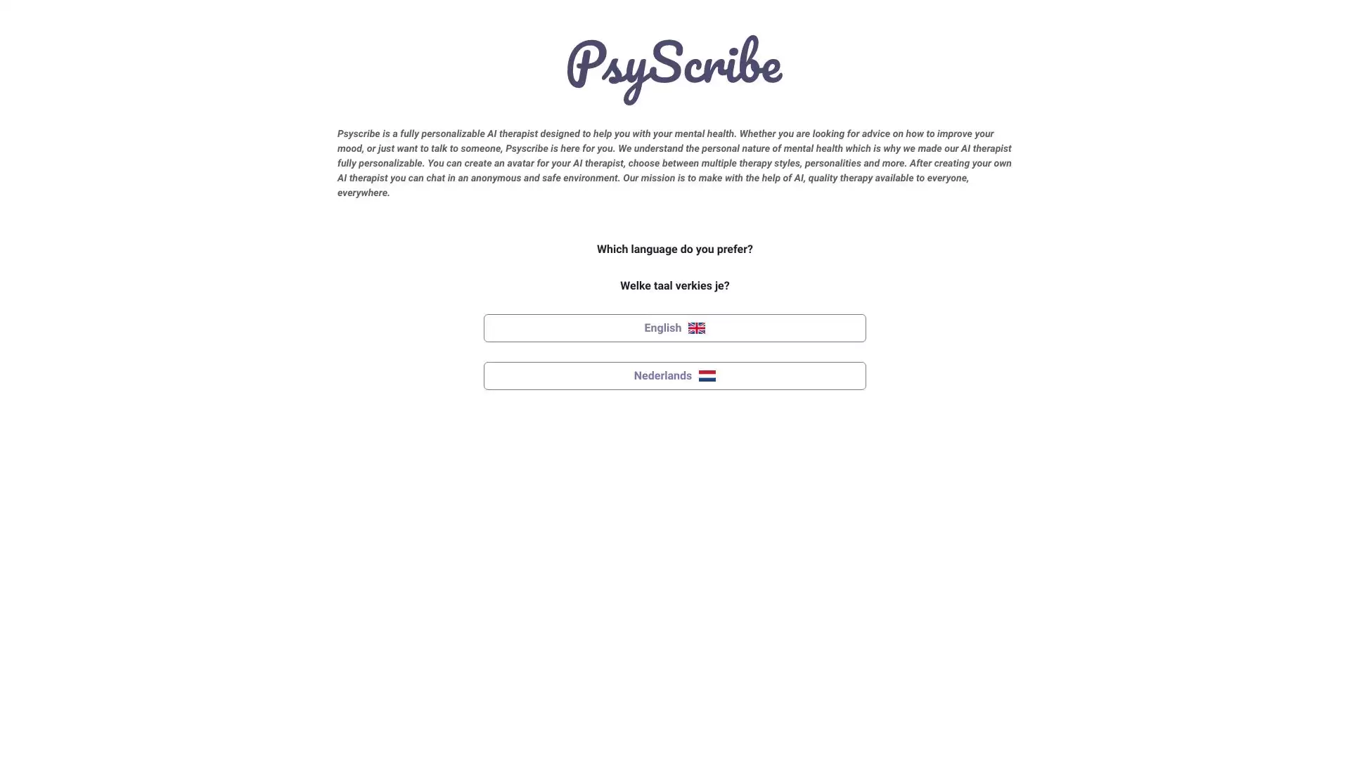 PsyScribe : 您的人工智能心理治疗师和心理健康支持。