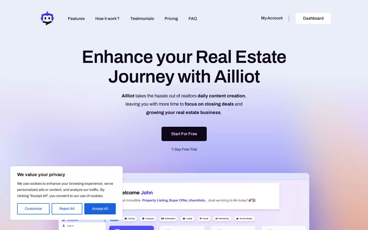 Ailliot : 让房地产经纪人的内容创作变得简单