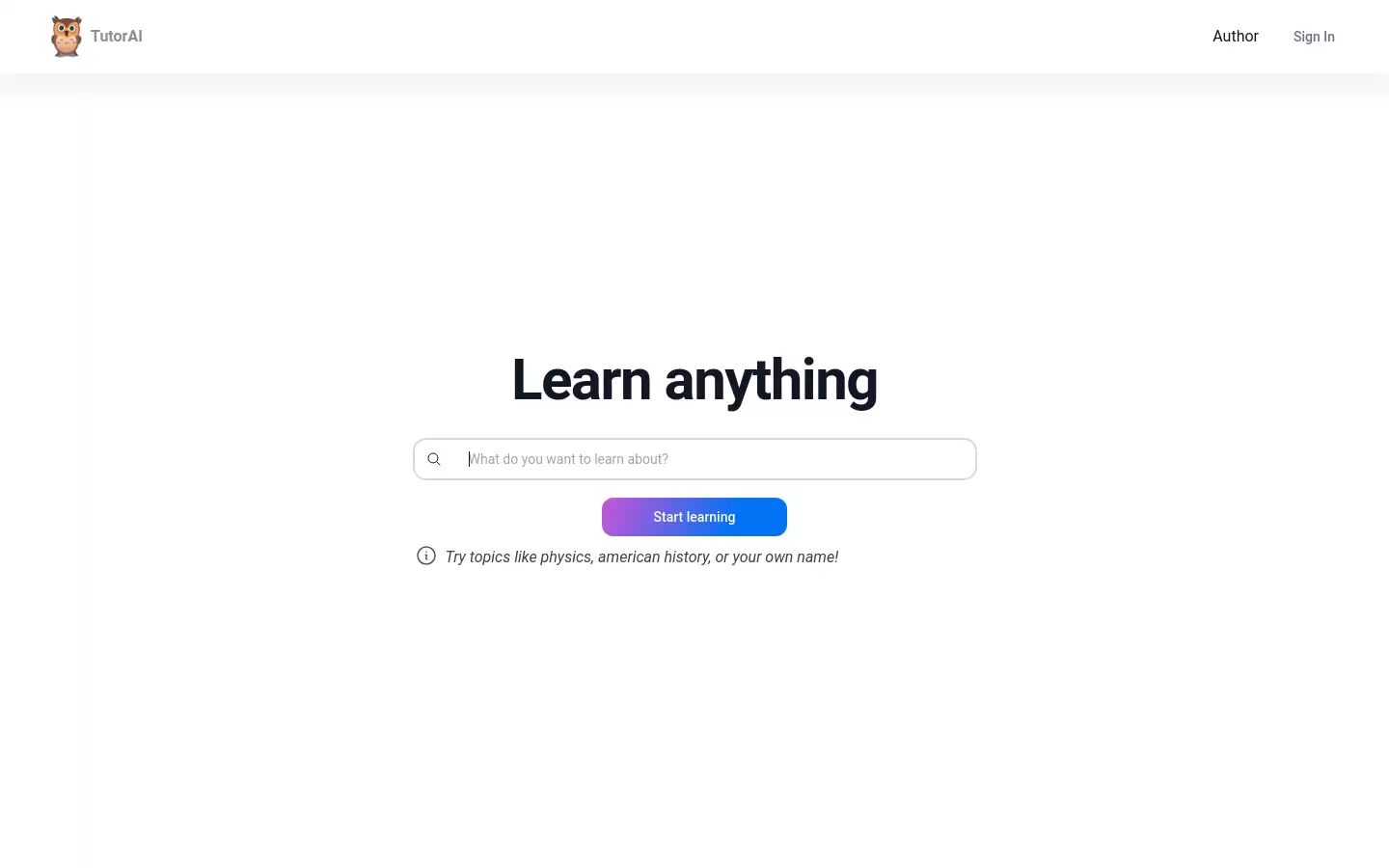 TutorAI : AI辅导学习