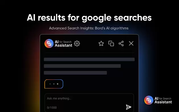 AI Assistant for Search : AI助手插件，谷歌搜索结果中嵌入Bard AI和ChatGPT的结果