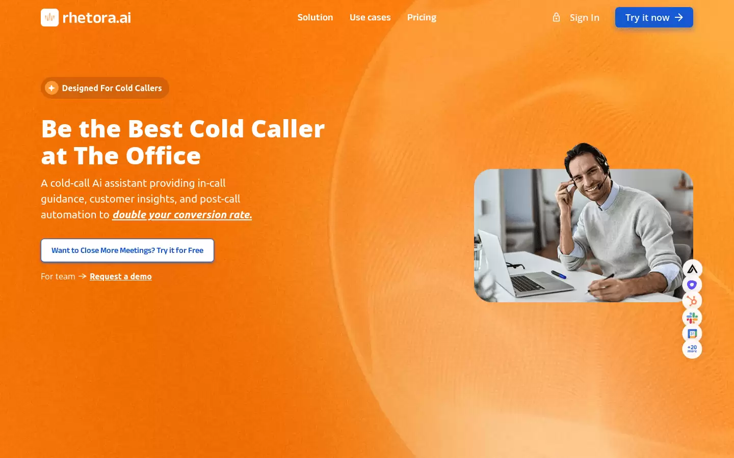 rhetora.ai : 成为办公室最好的Cold Caller
