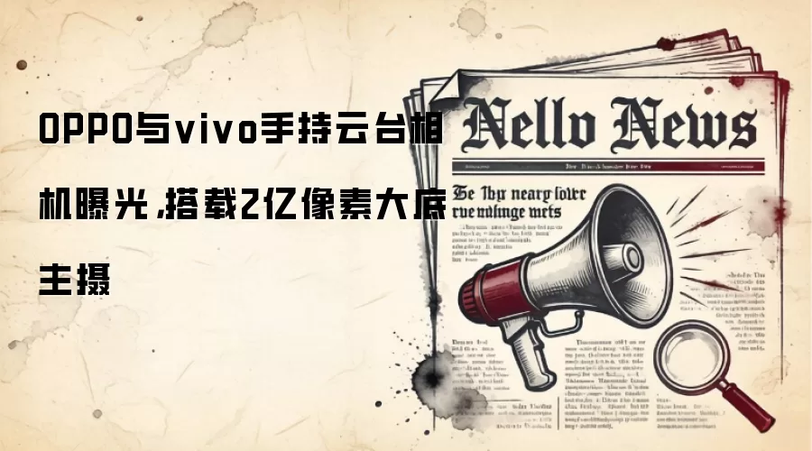 OPPO与vivo手持云台相机曝光,搭载2亿像素大底主摄