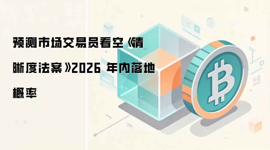 预测市场数据表明,交易员对《清晰度法案》2026年年内通过已不抱太大希望