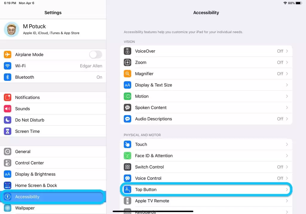 如何自定义 iPad Pro 的顶部按钮的功能? 如何自定义 iPad Pro 的顶部按钮的功能?