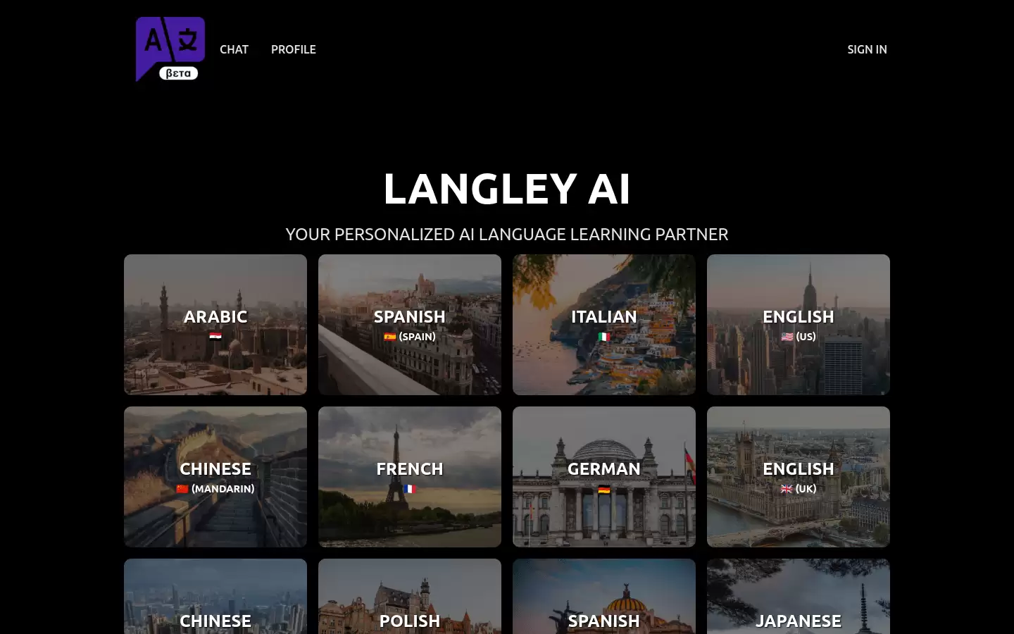 Langley AI : 您的个性化AI语言学习伙伴