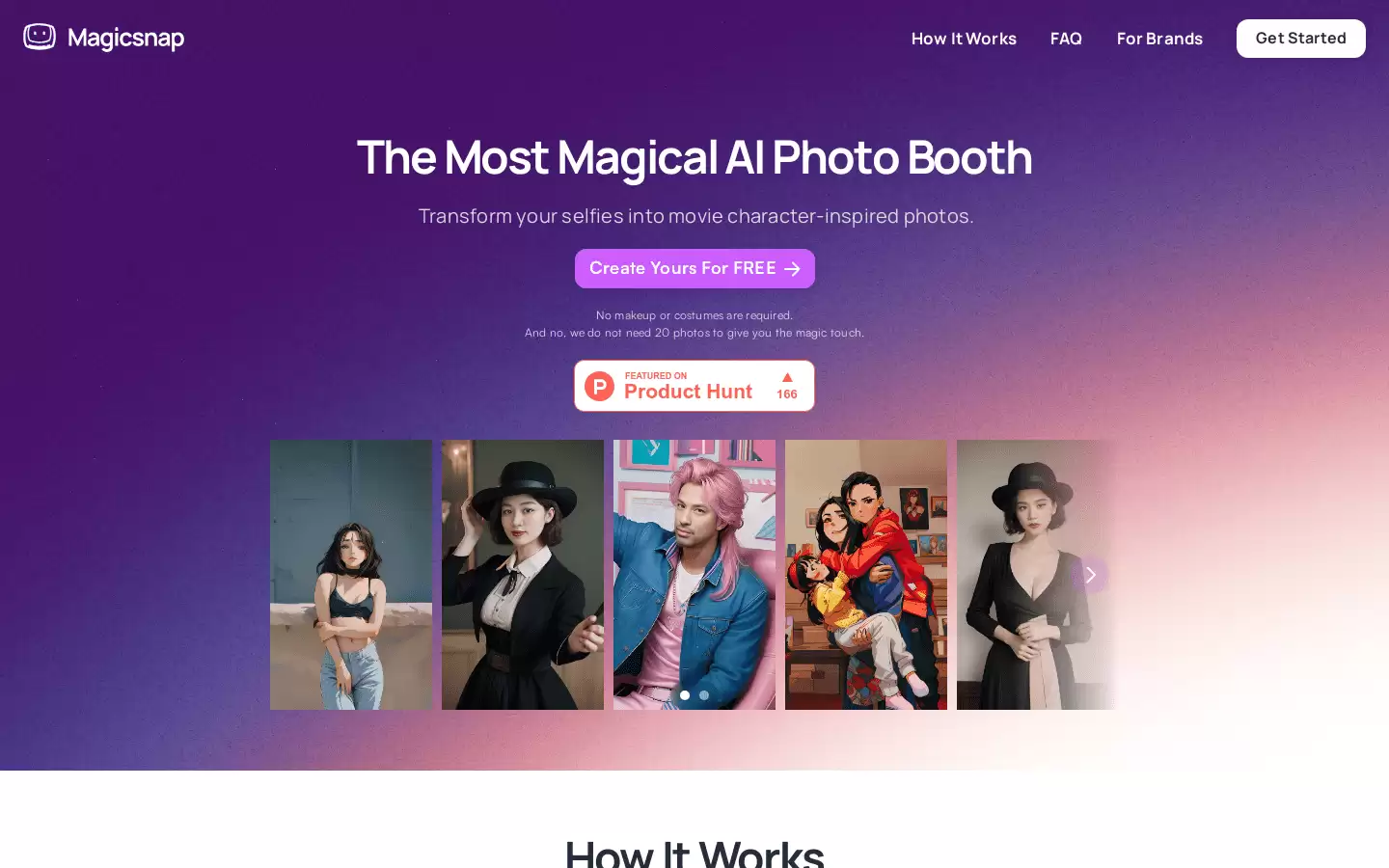 Magicsnap AI : 将自拍照片转换为电影角色风格的照片
