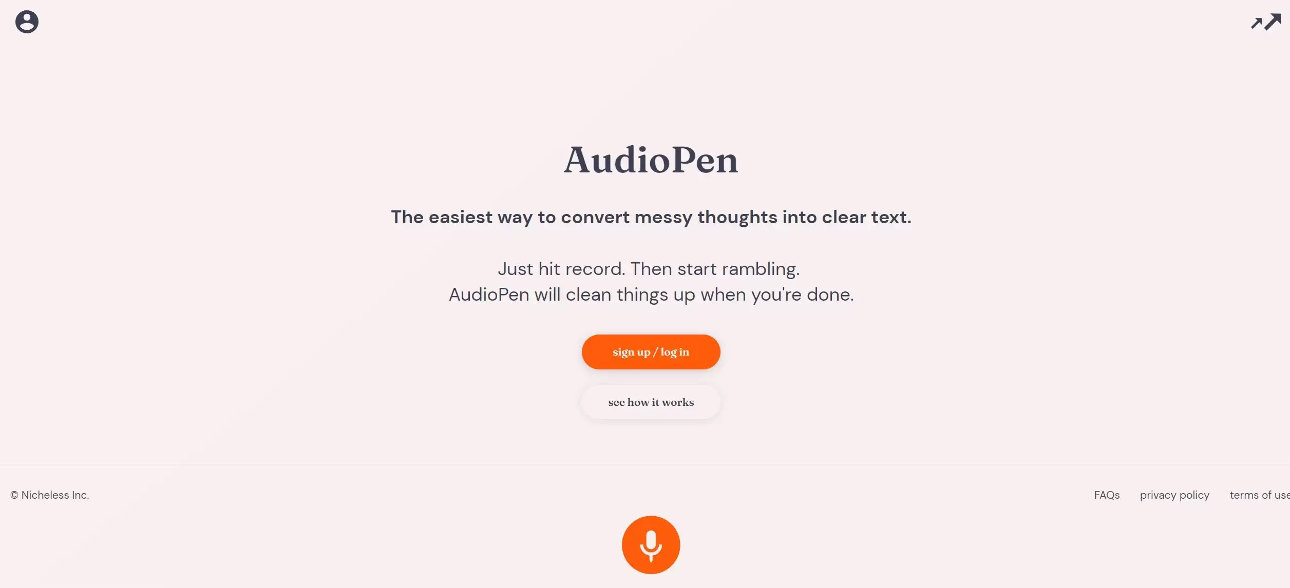 AudioPen : 思维语音转文本工具