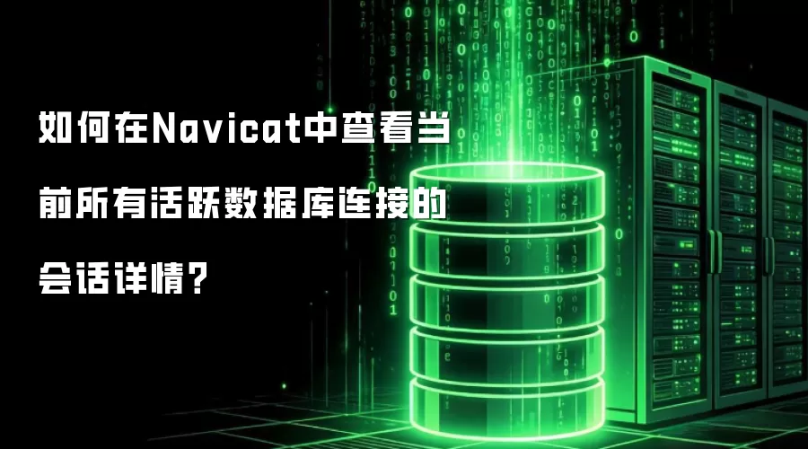 如何在Na vicat中查看当前所有活跃数据库连接的会话详情？