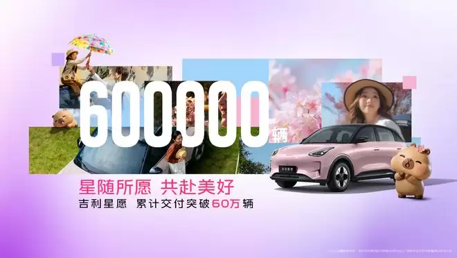 吉利星愿536天达成60万交付 宠粉权益同步上线