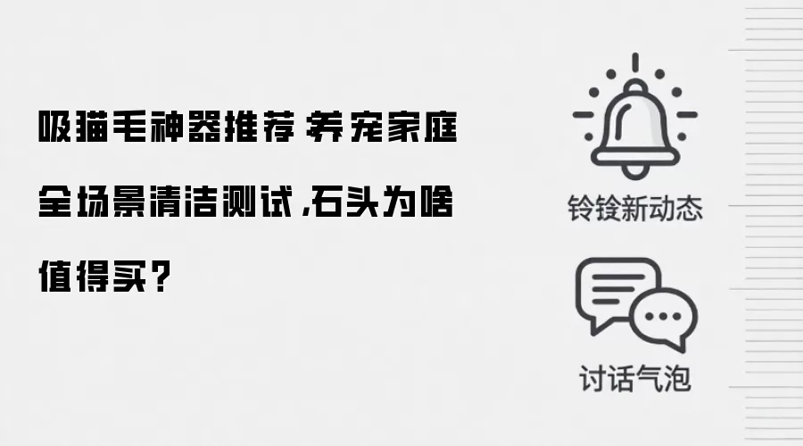 吸猫毛神器推荐:养宠家庭全场景清洁测试,石头为啥值得买?