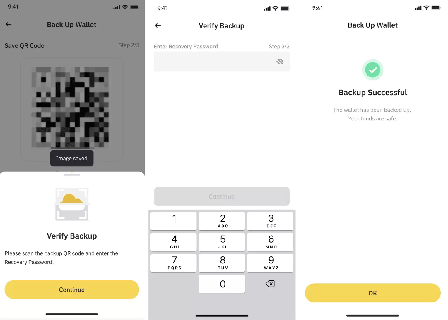 如何备份币安wallet?